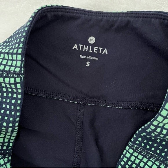 Athleta Revelation Cropped Leggings in Galactic Blue Green, Size S NWOT - Picture 7 of 7